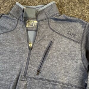 5.11 Tactical Pullover Mens Large Blue Performance 1/4 Zip Base Layer 72235-545